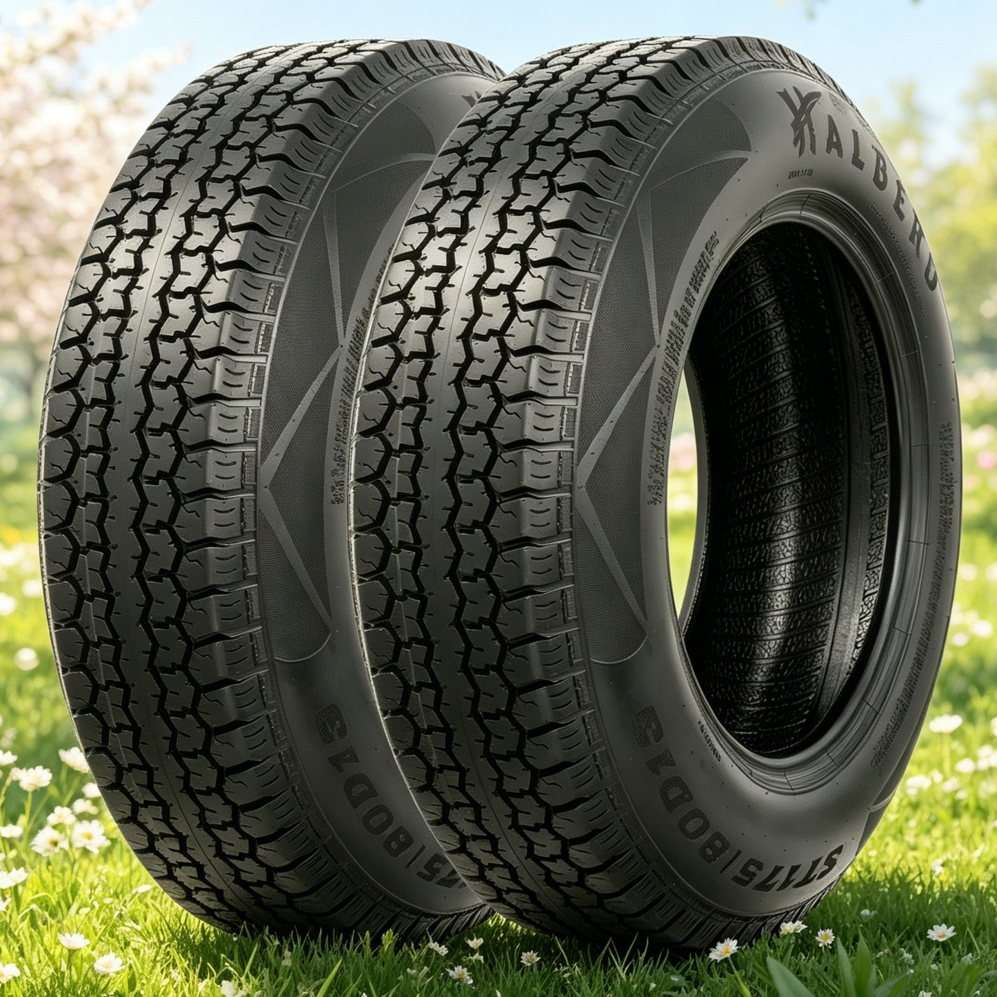 2X 175/80D13 Trailer Tires 175 80 13 Heavy Duty 6PR 175/80/13 Load C Tubeless