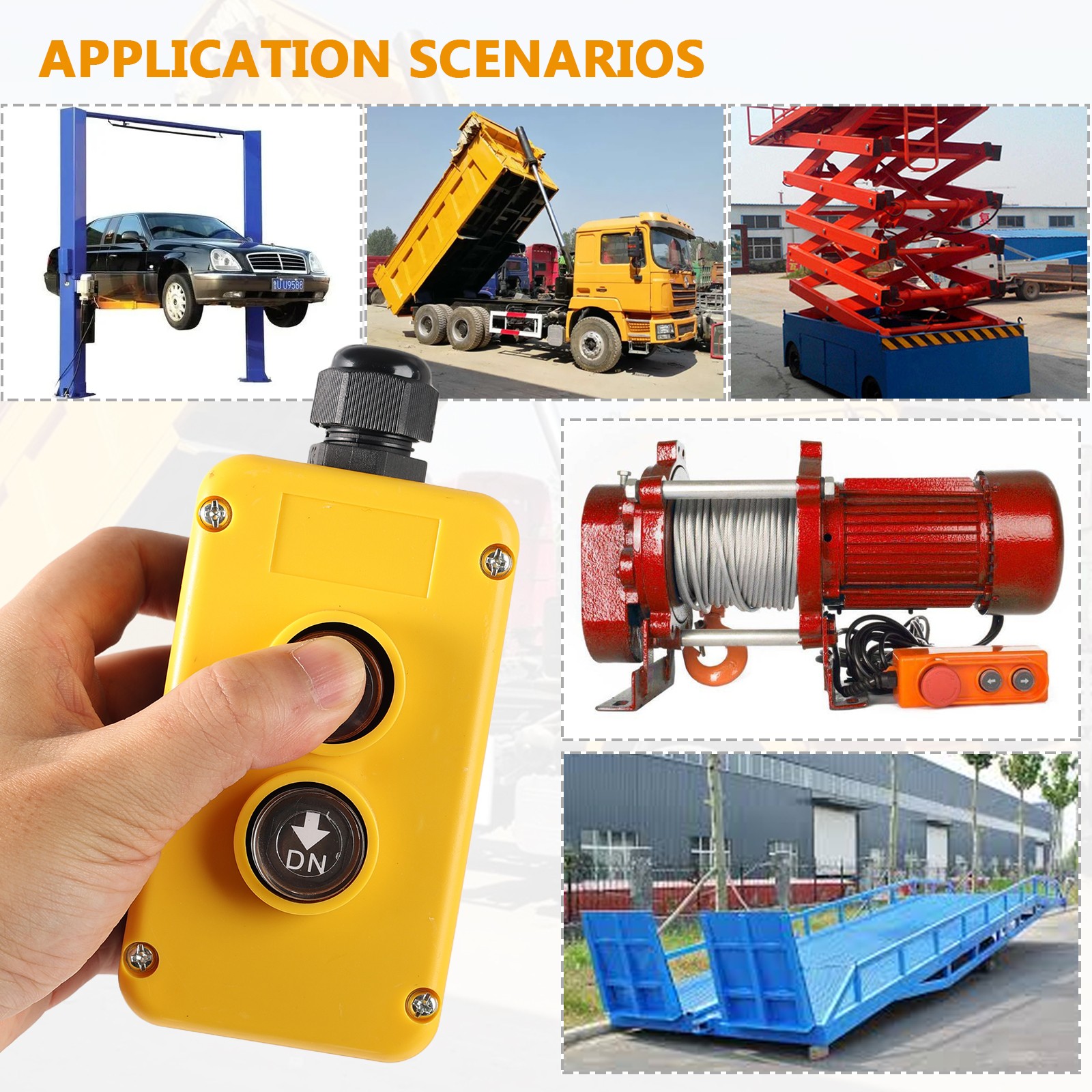 12V DC Dump Trailer Remote Control Switch Lift Gate Hoist Tipper Up Down 4 Wire；