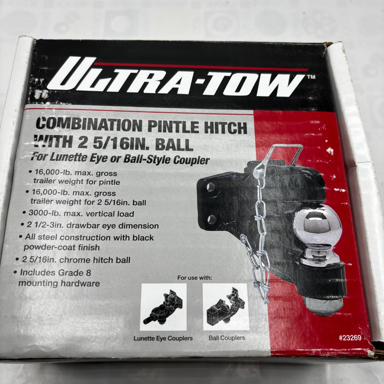 ULTRA-TOW 23269 DUAL-PURPOSE HITCH, 8-TON CAPACITY 2-5/16IN. BALL 🎯