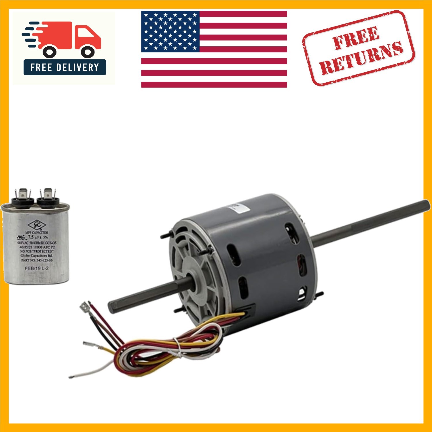 115V FASCO Motor for Coleman Mach AC – 1675 RPM, 2-Speed Functionality