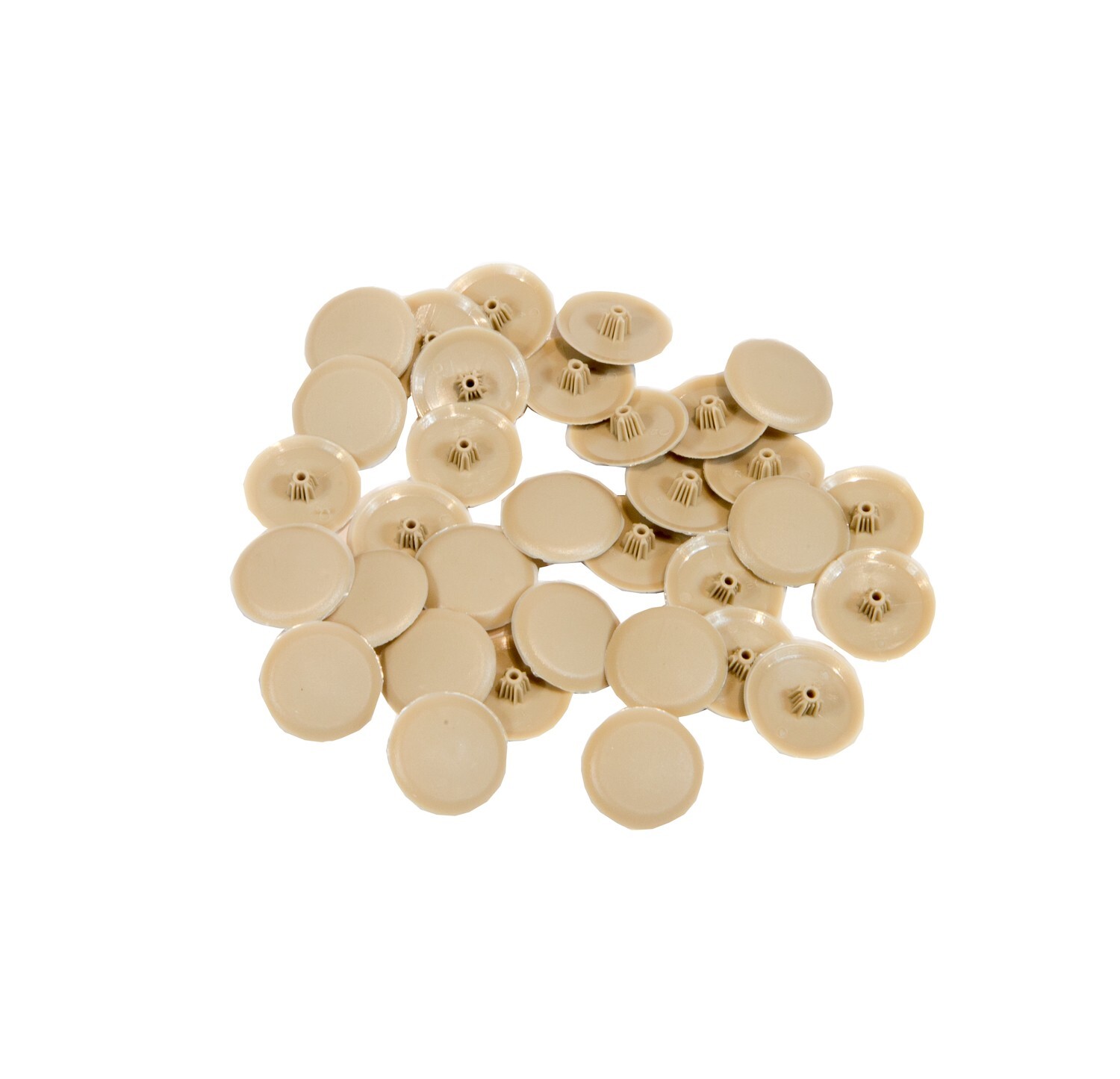Static Caravan Screw Cap Cover Beige – 100 Pack Cross Head Fixings Plastic