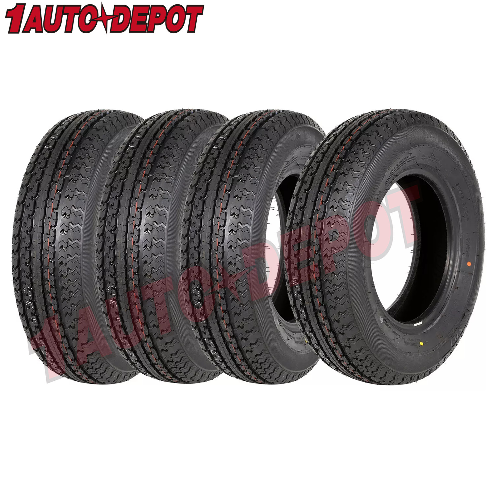 ST175/80R13 Radial Trailer Tires 175 80 R13 6 Ply Load Range C ST1758013, Set 4