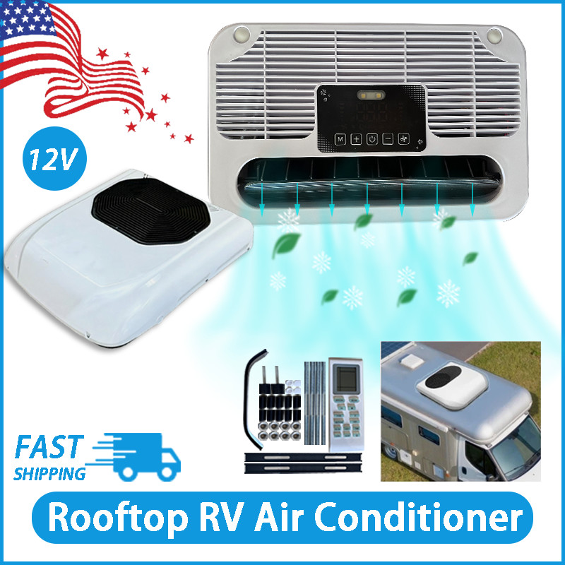 For Motorhome Camper Trailer Rooftop RV Air Conditioner 12V Parking A/C Unit