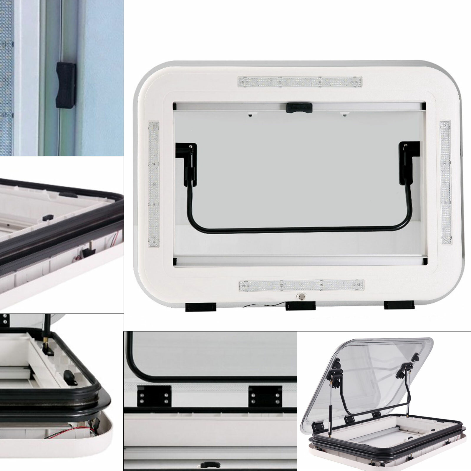 Camper Anti-UV RV Roof Vent Hatch Caravan Trailer Roof Window Vent 700mm*500mm