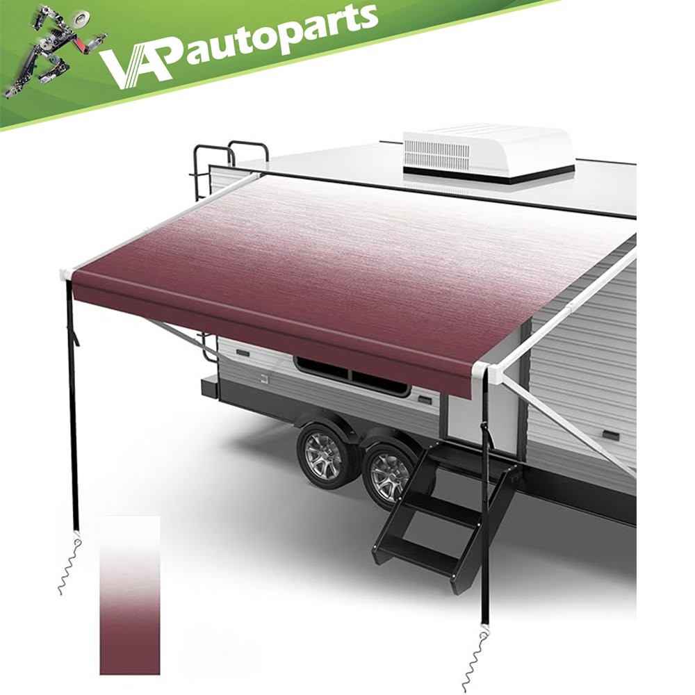 21Ft 8 inch Waterproof RV Awning Fabric Replacement for RV Camper Trailer Pink