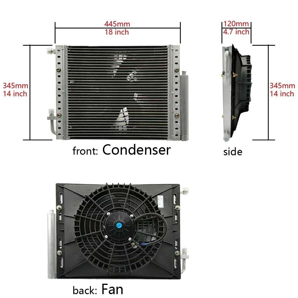 Treeligo 12V Electric Underdash Cooling Energy Saving Air Conditioner Auto A/C
