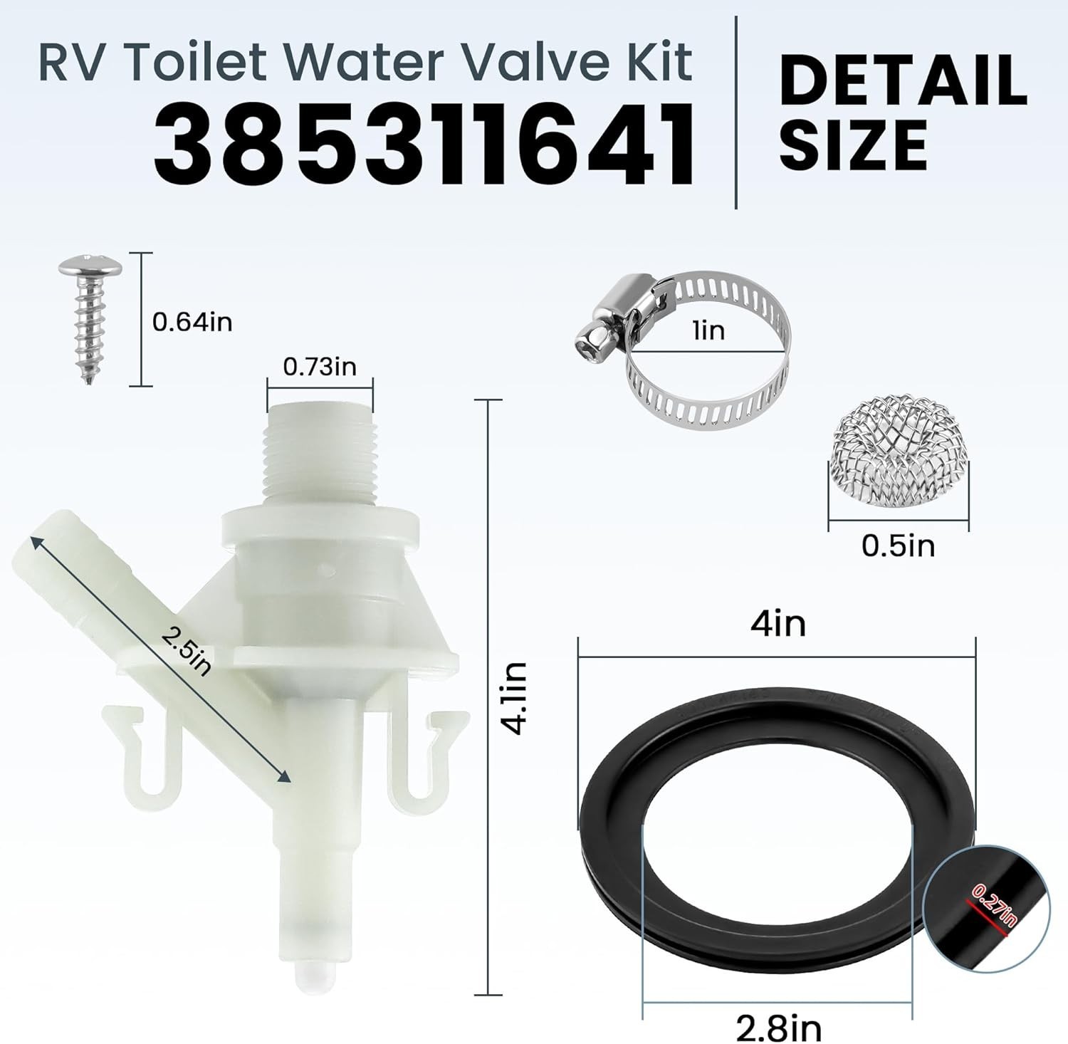 385311641 RV toilet valve kit For Dom-etic 300 310 320 Series Pedal Flush Toilet
