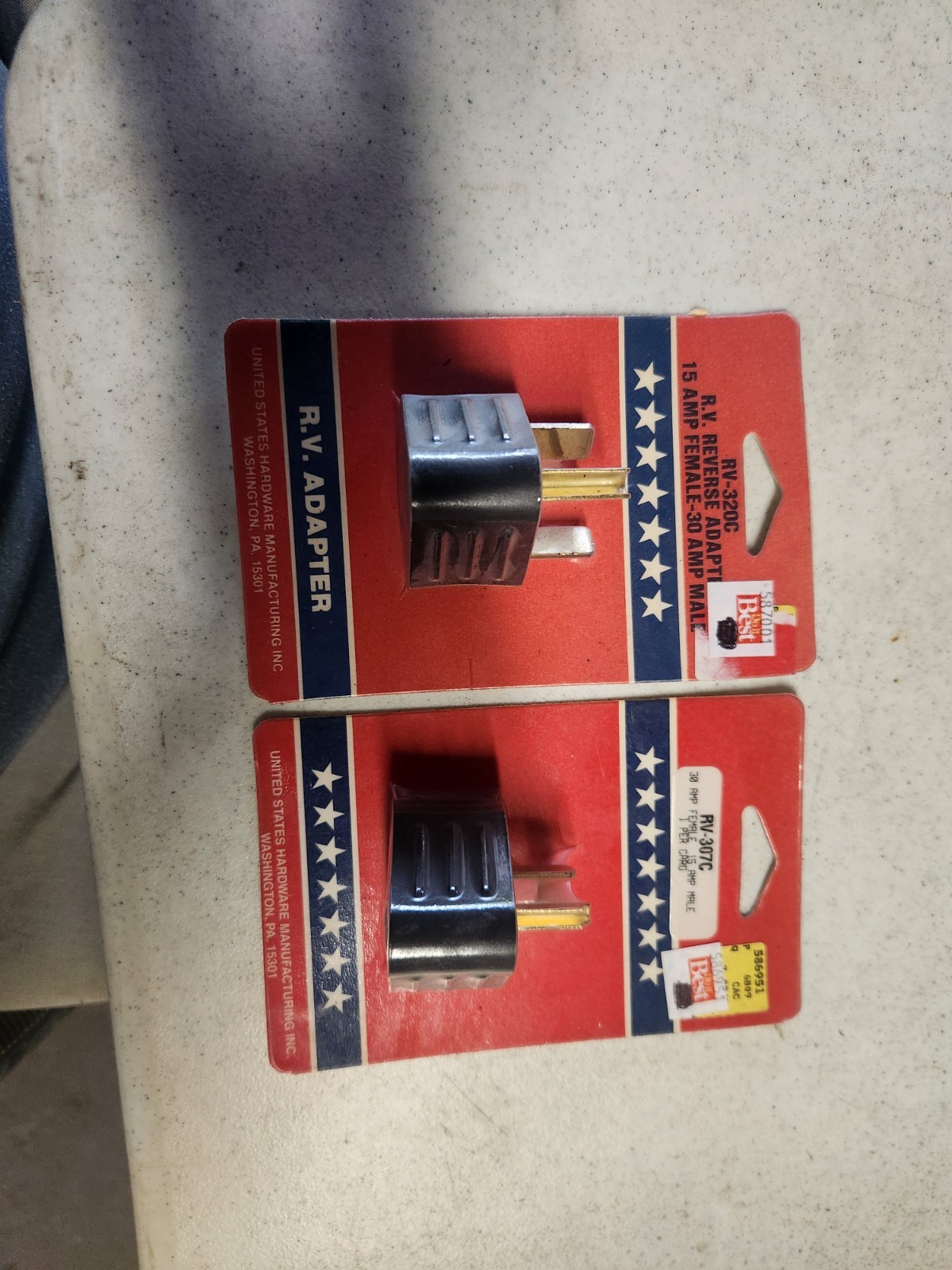 RV-320C R.V. Reverse Adapter 15 Amp Female-30Amp Male & RV-307C