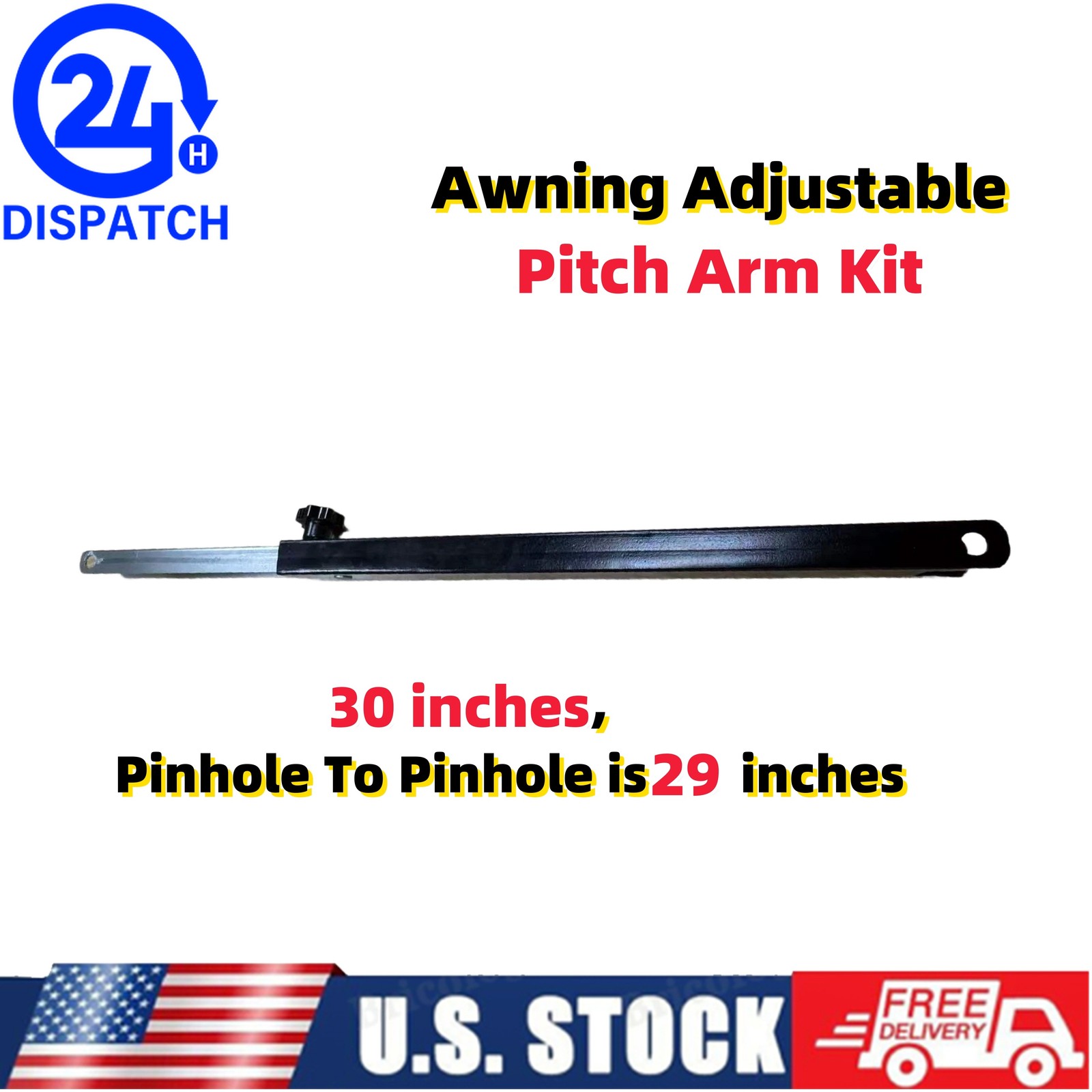Adjustable Pitch Arm Replacement For Dometic A&E 9100/9200 Power Patio RV Awning