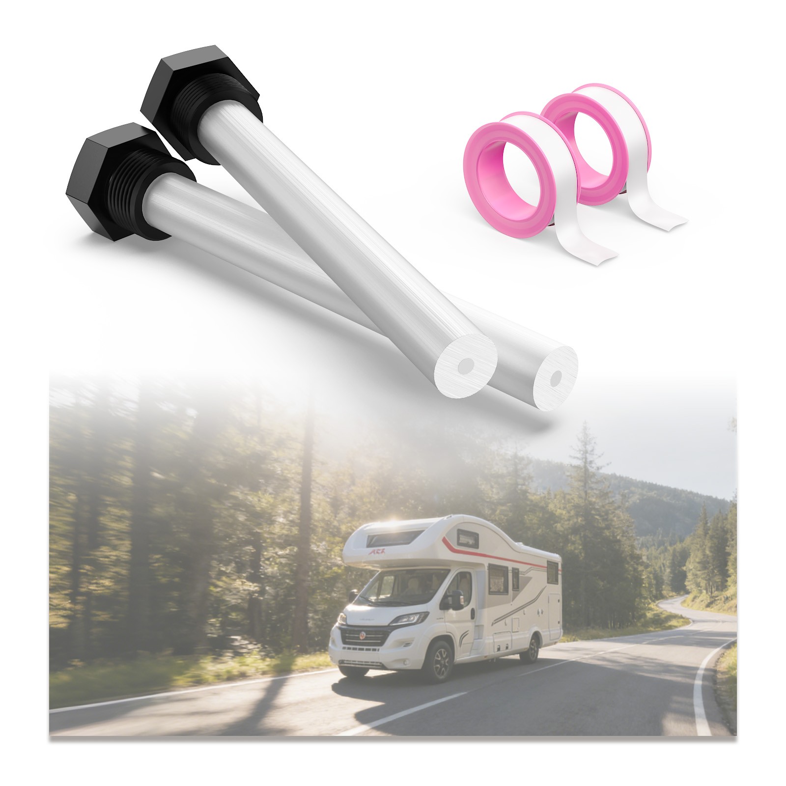RV Porch Light 8W LED Exterior Utility Awning Light 12V for RVs Trailers Campers