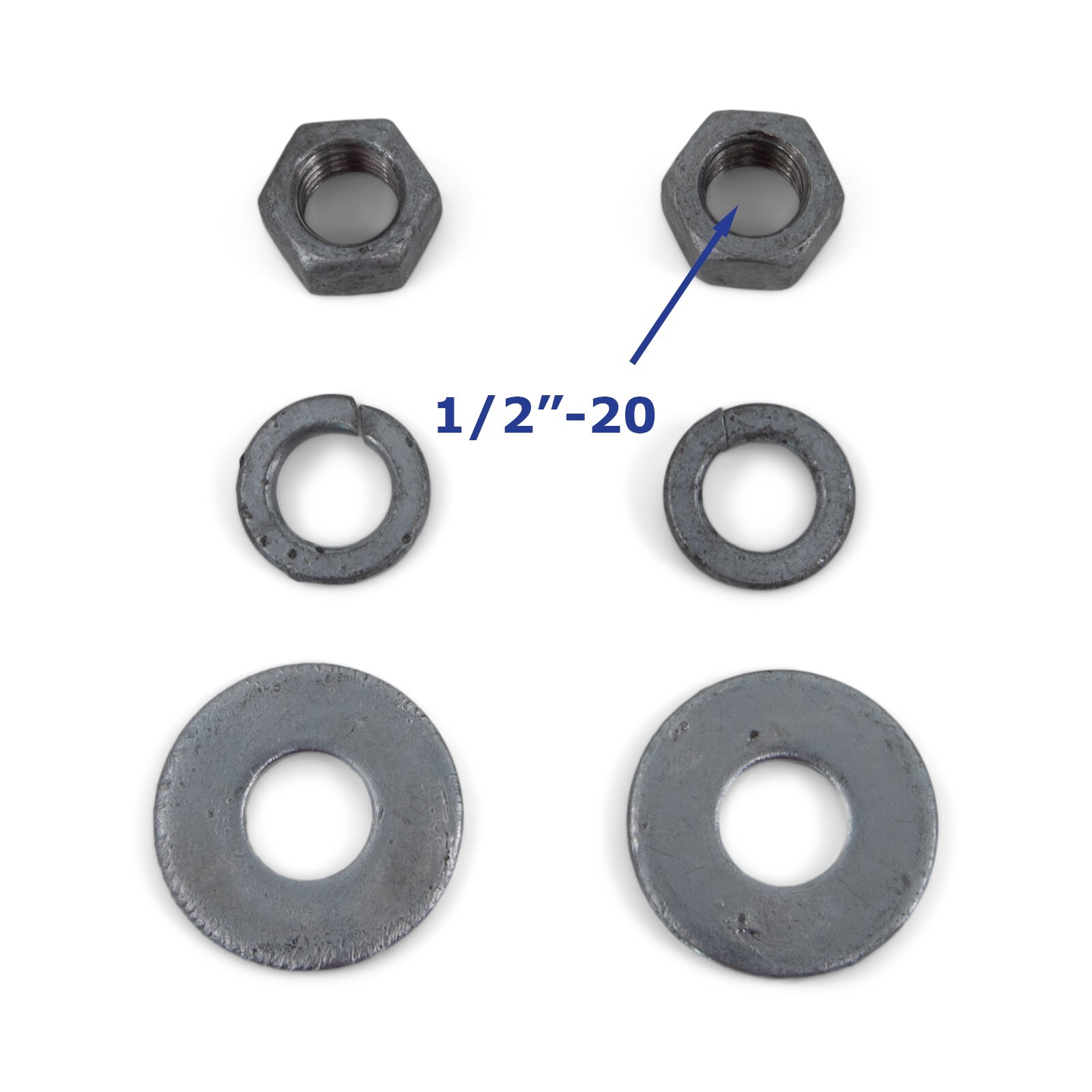 (1) Boat Trailer U-Bolt Galvanized Square 1/2 Inch x 3 Inch x 7 3/4 Inch