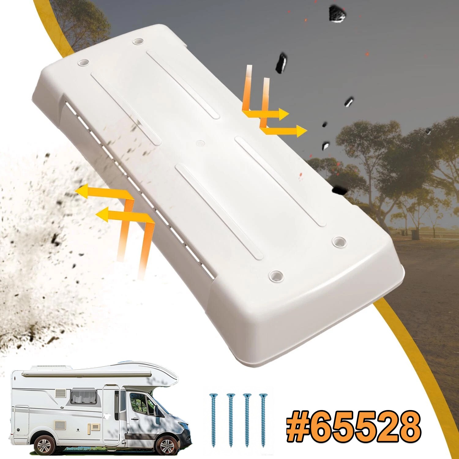 For Dometic Refrigerator Vent Cover RV Roof Lid Trailer Replacement Part #65528