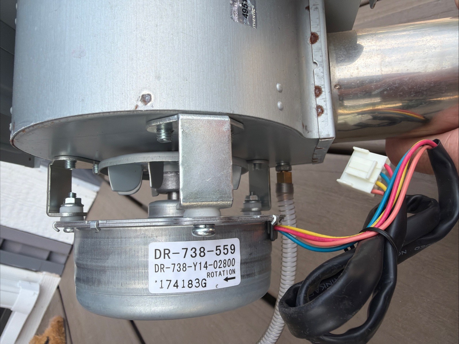 Lippert Girard GSWH-2 On Demand Water Heater Blower Motor Assembly