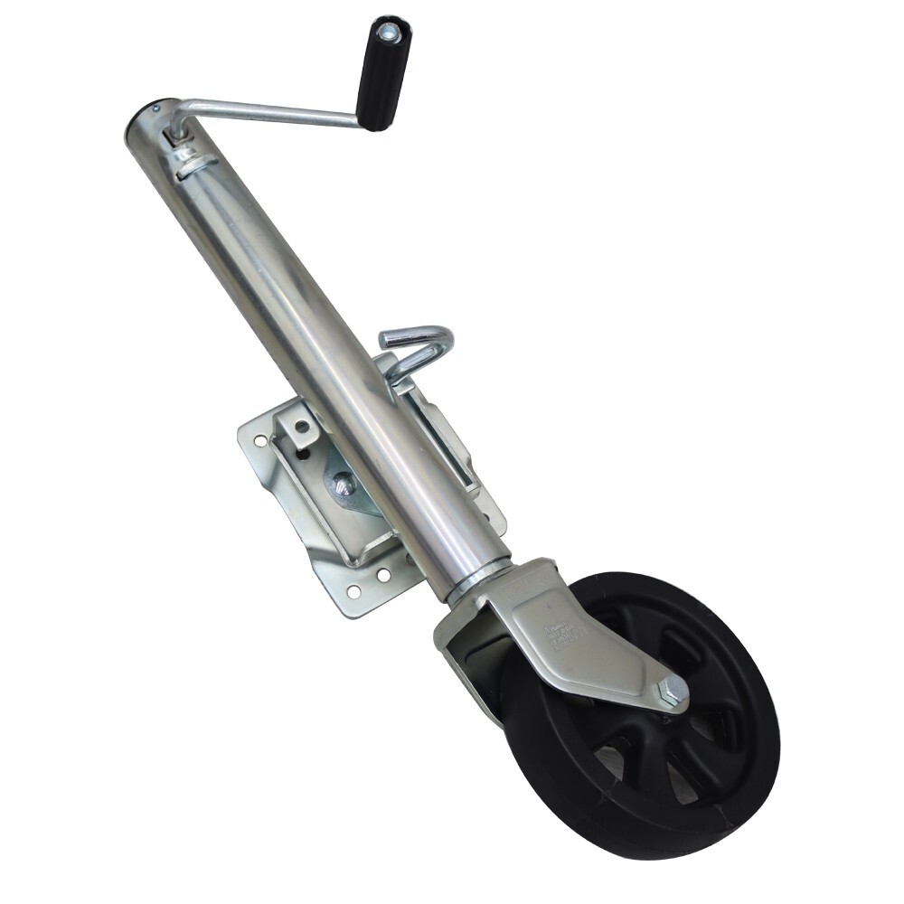 8″ Wheel Rv Trailer Jack Loading 1500lbs Stroke 9.8″ Mounting Screws Jack Stand