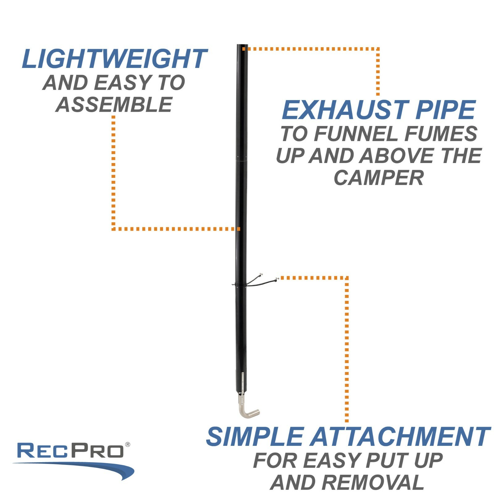 RecPro RV Generator Exhaust Extension Kit