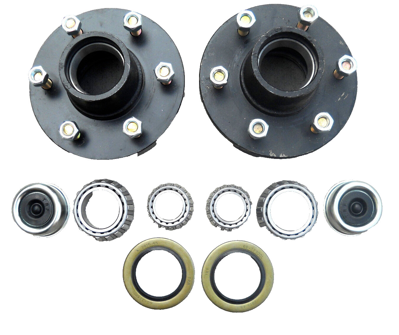 2- Trailer Hubs Convert Mobile Home with Bearings 6000# 6 Lug 6×5.5 Idler Axle