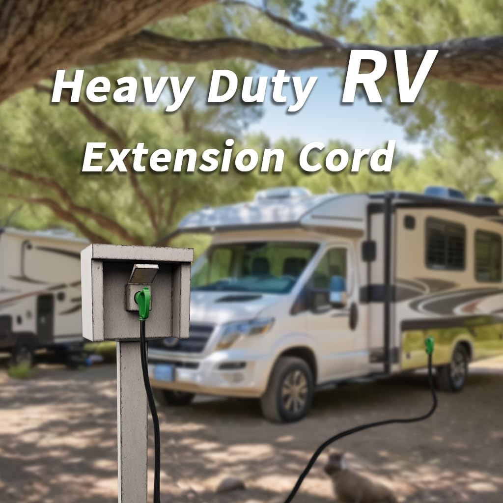 25 FT 30 Amp RV Extension Cord Outdoor, Flexible Heavy Duty 10/3 Gauge STW RV