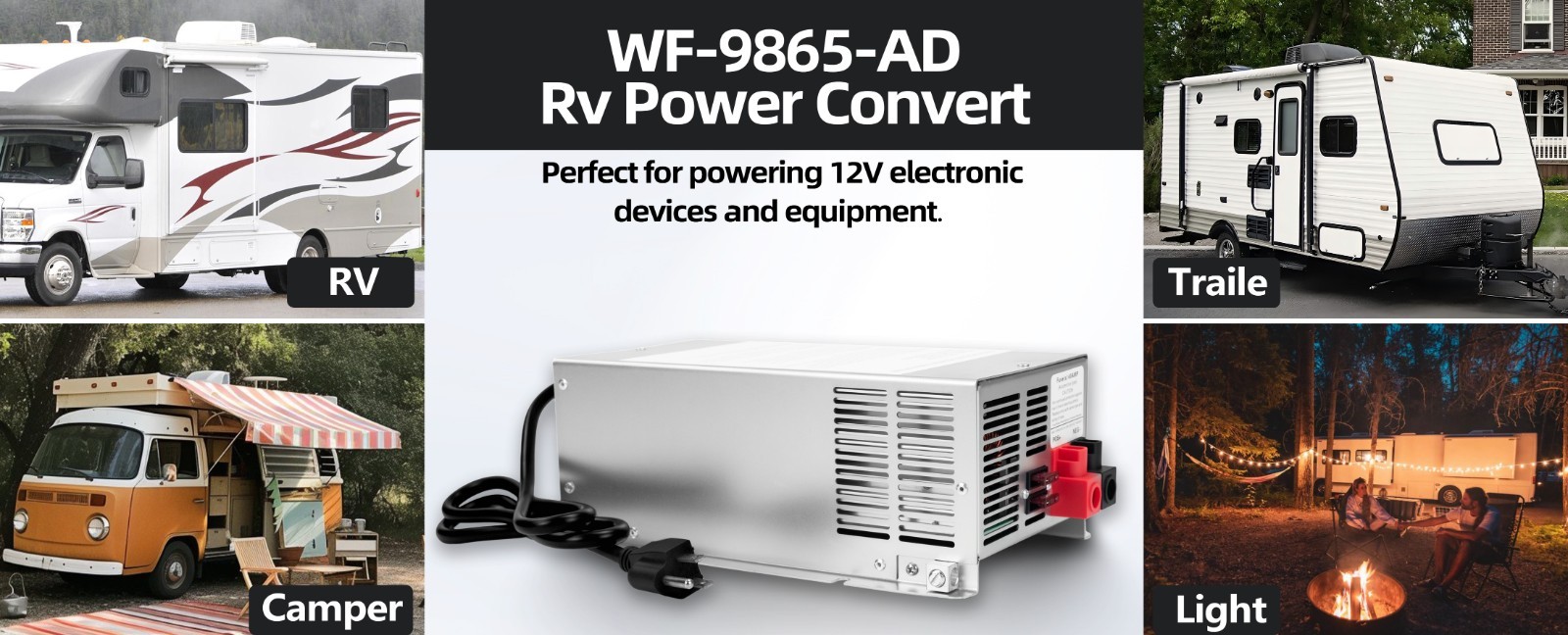 𝐔𝐩𝐠𝐫𝐚𝐝𝐞 WF-9865-AD 65 Amp RV Power Converter Charger, Replace for RV Camp