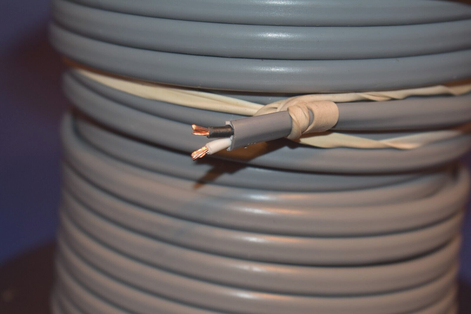 100′ Roll Grey Jacketed Trailer Light Brake Cable Wire 18-2 18 Gauge 2 Wire