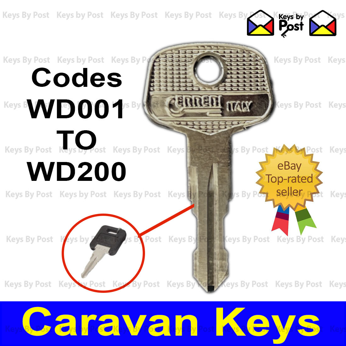 2 x Caravan Door Lock Key WD001-WD200 Locker door Bailey Swift Avondale Keys