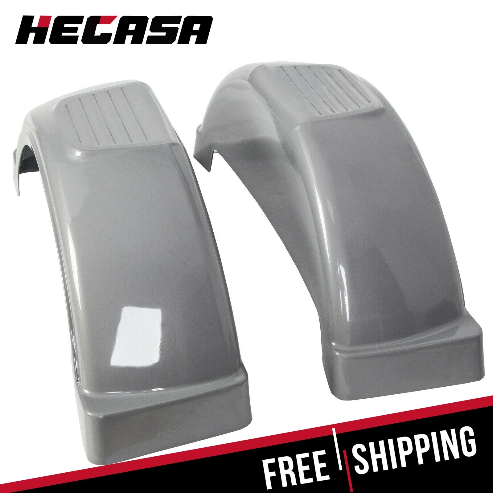 SET OF 2 SINGLE AXLE TRAILER FENDERS FOR 13″ WHEELS TIRES TOP STEP SKIRT BOAT