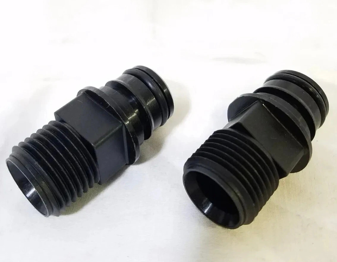*FLOJET 3/4″ MALE QUADPORT 20381-000 ELECTRIC PUMP FITTING – 1/2″-14 MALE THREAD