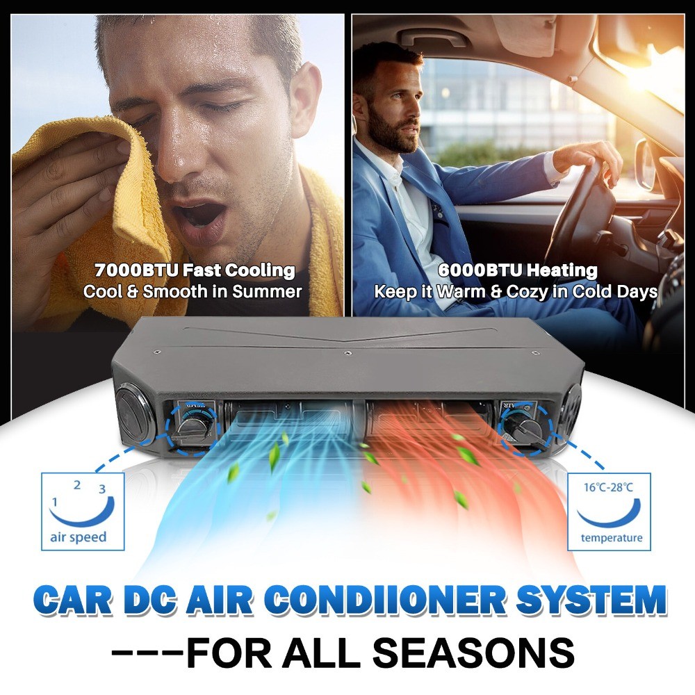 12V Cool & Heat Underdash Air Conditioner Electric Energy Efficient A/C Set
