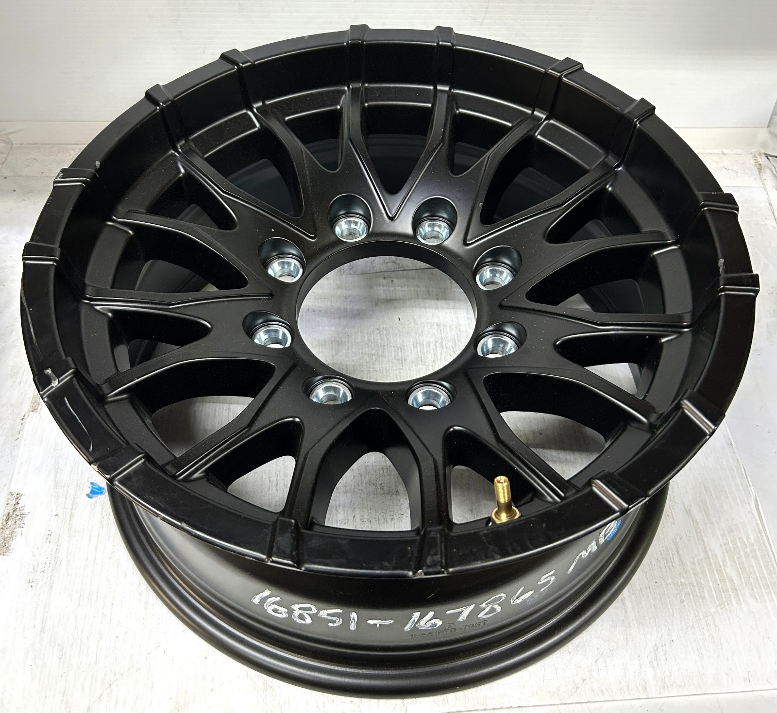 16×7 8 Lug Matt Black Aluminum Eagle Trailer Wheel 16851 167865 MB