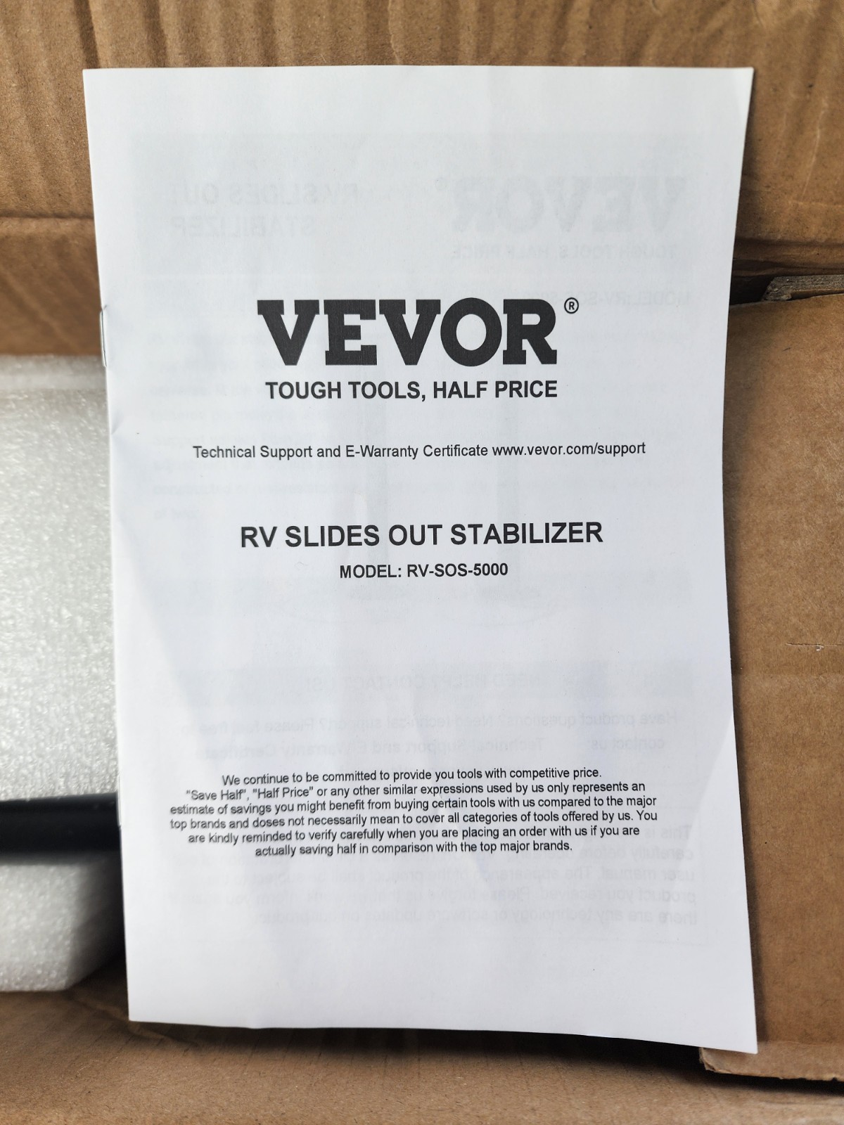 VEVOR RV Slides Out Stabilizer Set Height Adjustable 20″-48″ 5000 lbs