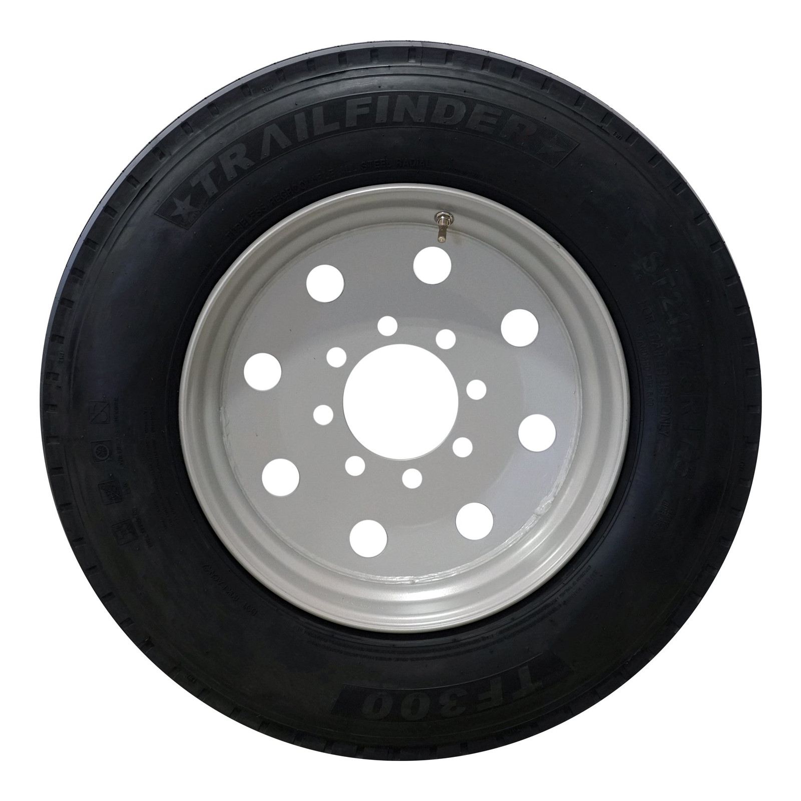 Trailfinder 17.5″ 18 ply Radial Trailer Tire & Wheel – ST 215/75R17.5 8 Lug
