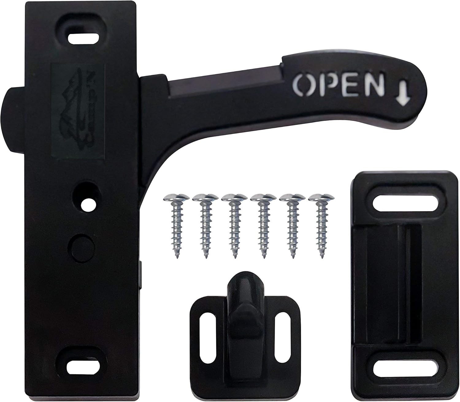 Quality RV Screen Door Latch – Right Hand, Durable Plastic & Metal Finish