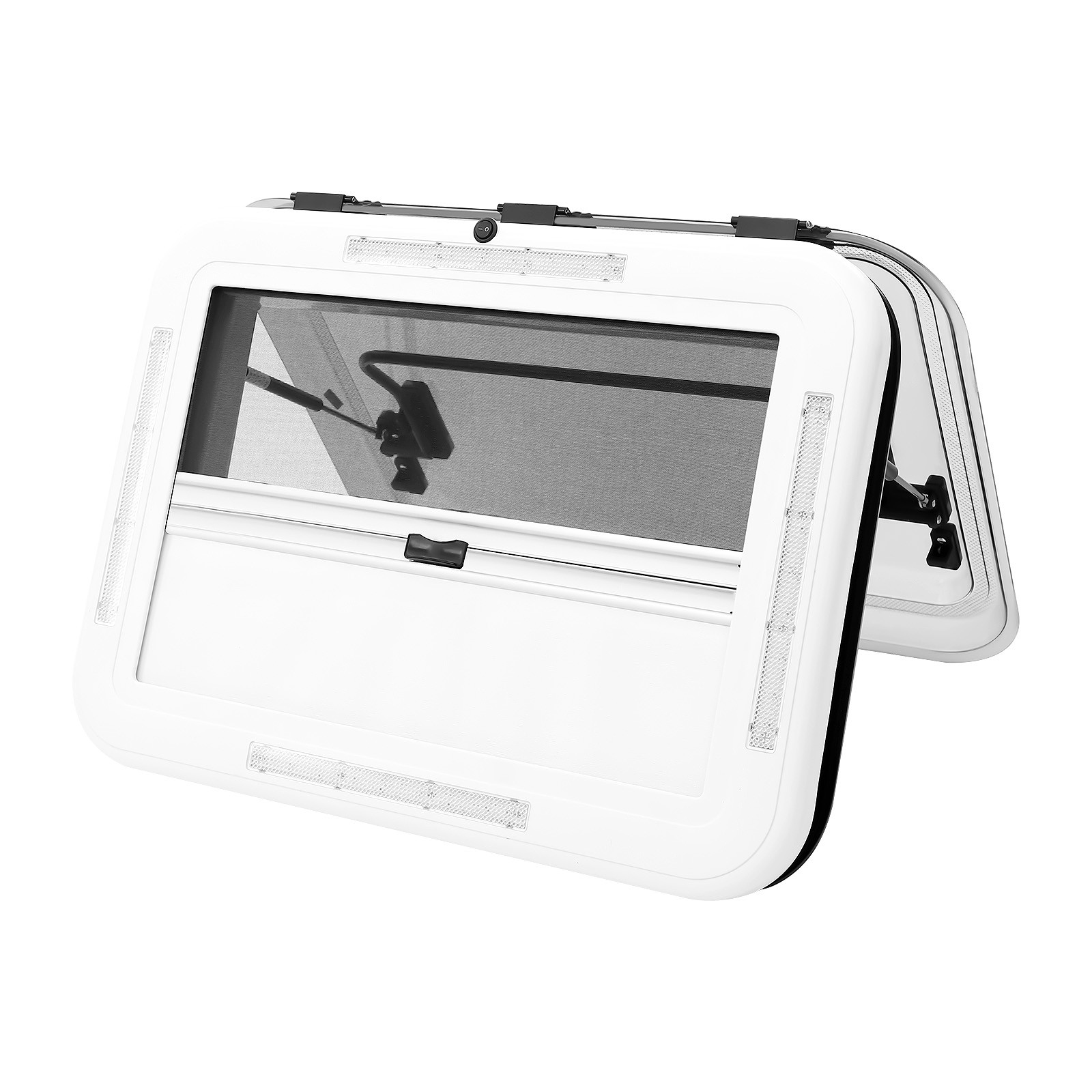 70° Camper Van Roof Window Caravan Roof Vent Hatch Roof Skylight & Led Light