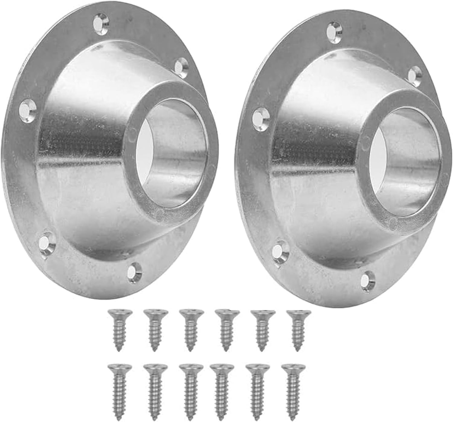 (2-Pack, Sliver) Aluminum RV Table and Floor Mounting Base (Standard Size)