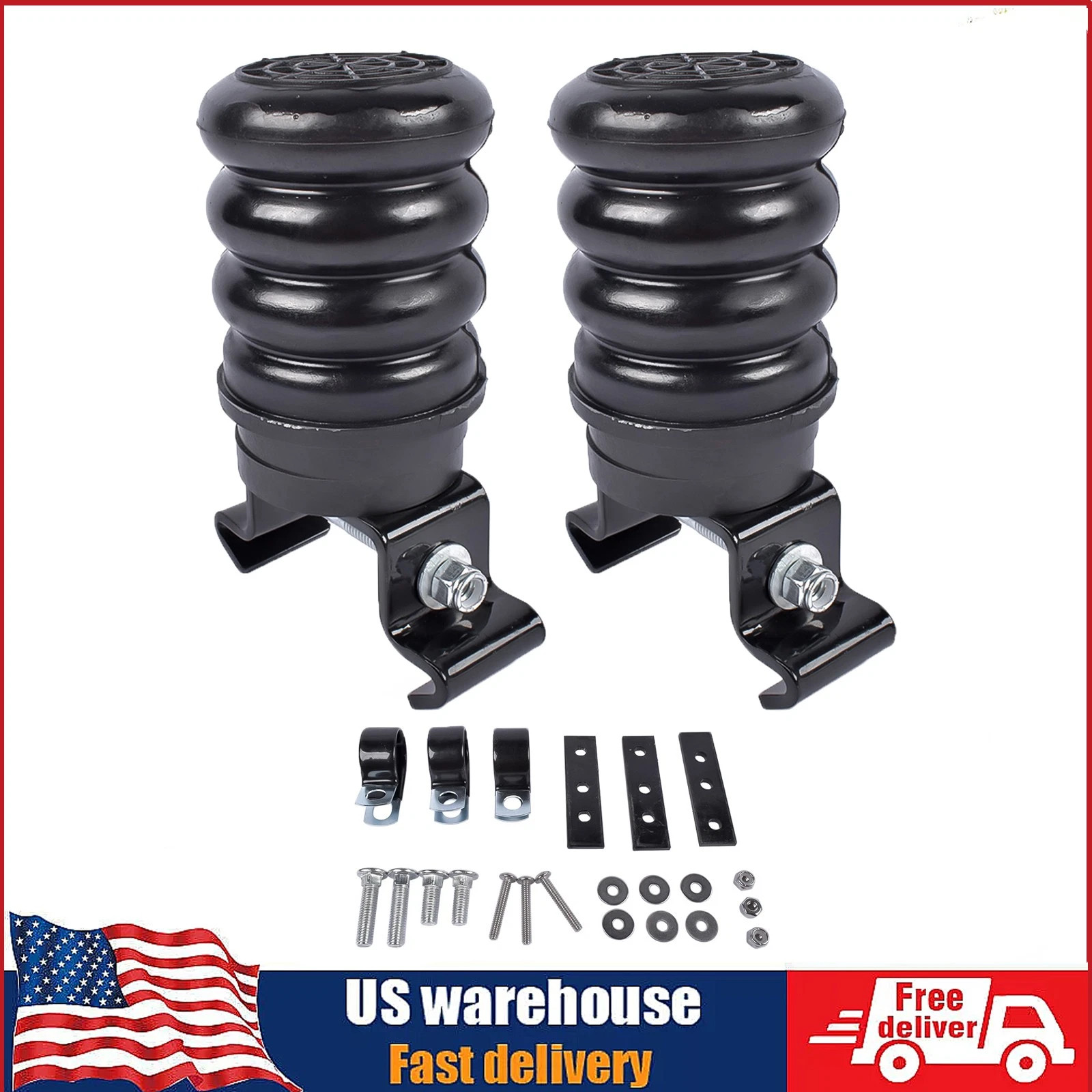 2X Rear Black Trailer Helper Springs for Trailer Axle GAWR 5000-8500 TSS-107-47