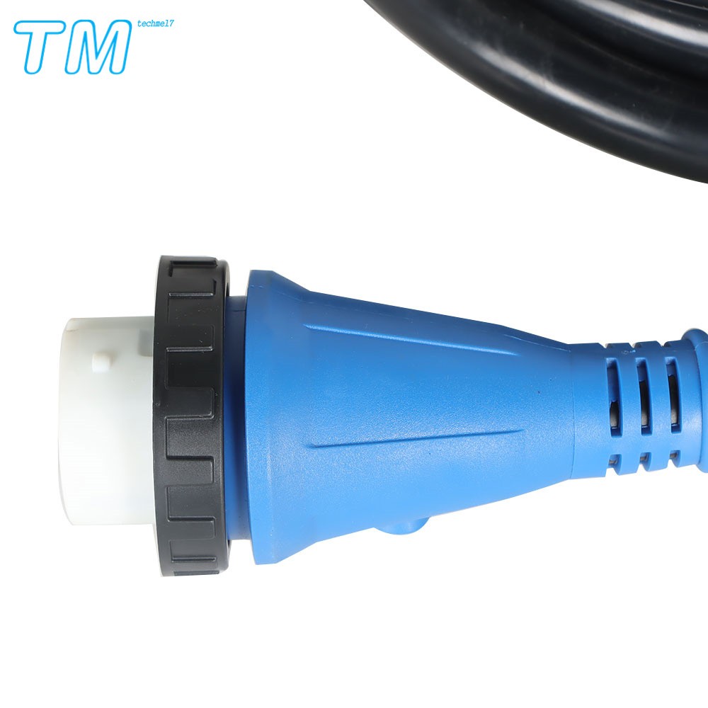 30FT 50Amp RV Extension Black Cord & Power Inlet Box Combo Kit Twist Lock + LED