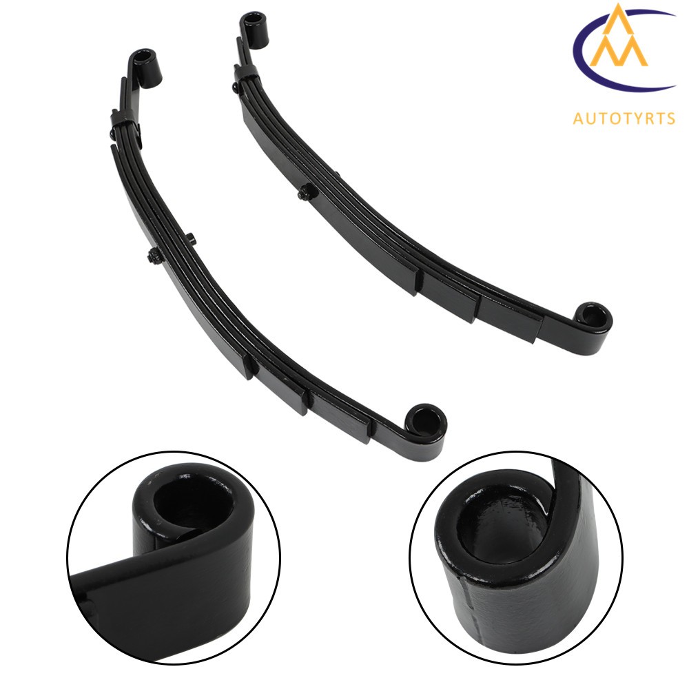 4 Sets Trailer Leaf Spring 4 Leaf Double Eye 2500 lbs Cap For 5000 lbs 5K Axle