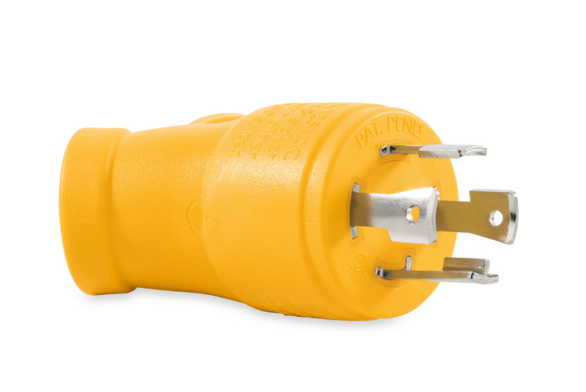 Camco Power Grip 4-Prong Generator Adapter 30AM/2x15AF 125V/3750W cETL 55438