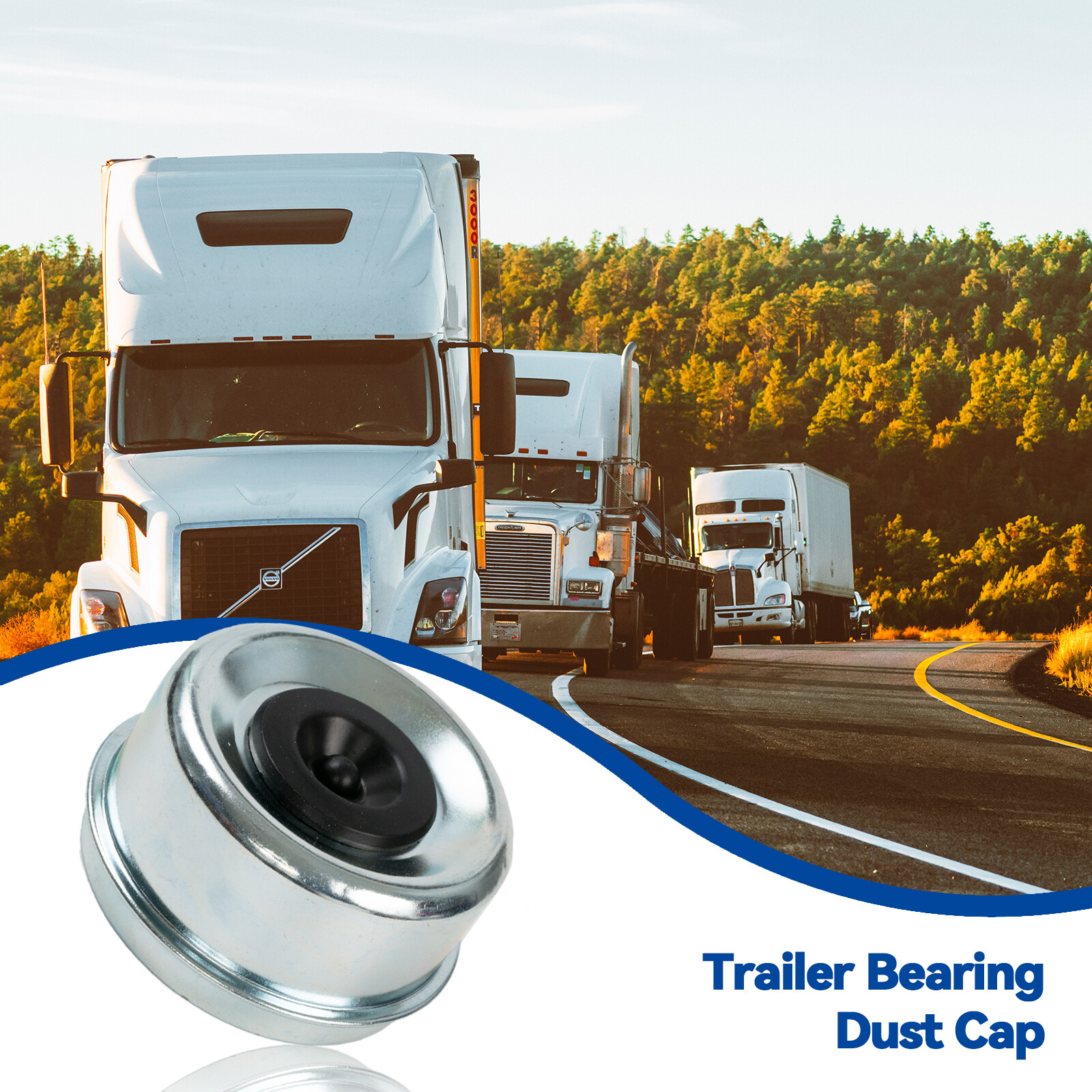 (2)Trailer RV Camper 2.72″ Axle Dust Cap Grease Cover Dexter EZ Lube Rubber Plug