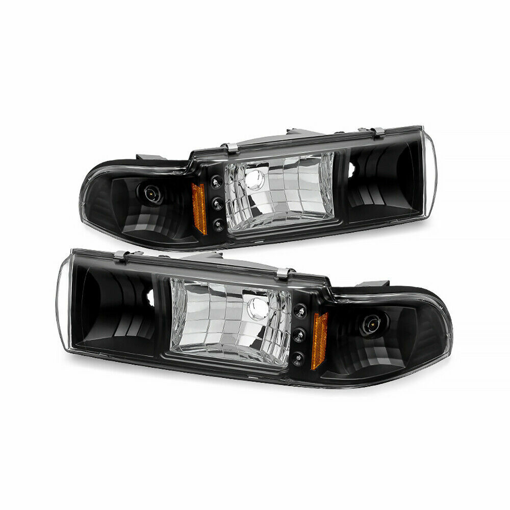 VISION CONDOR CLASS A 2003 2004 BLACK HEADLIGHTS HEAD LIGHTS SIGNAL LAMPS RV LED