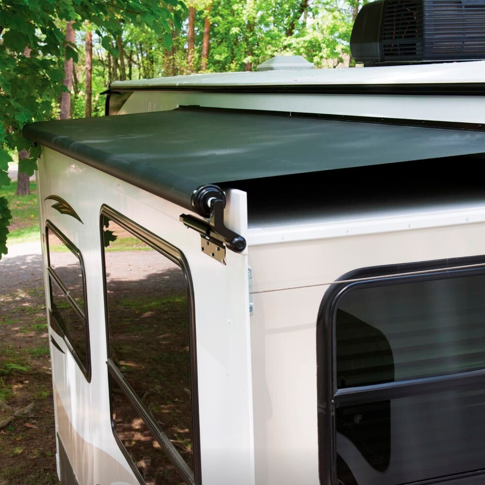 BLACK RV Camper Slideout Topper Awning Fabric Cover Replacement Cut to Fit 107″