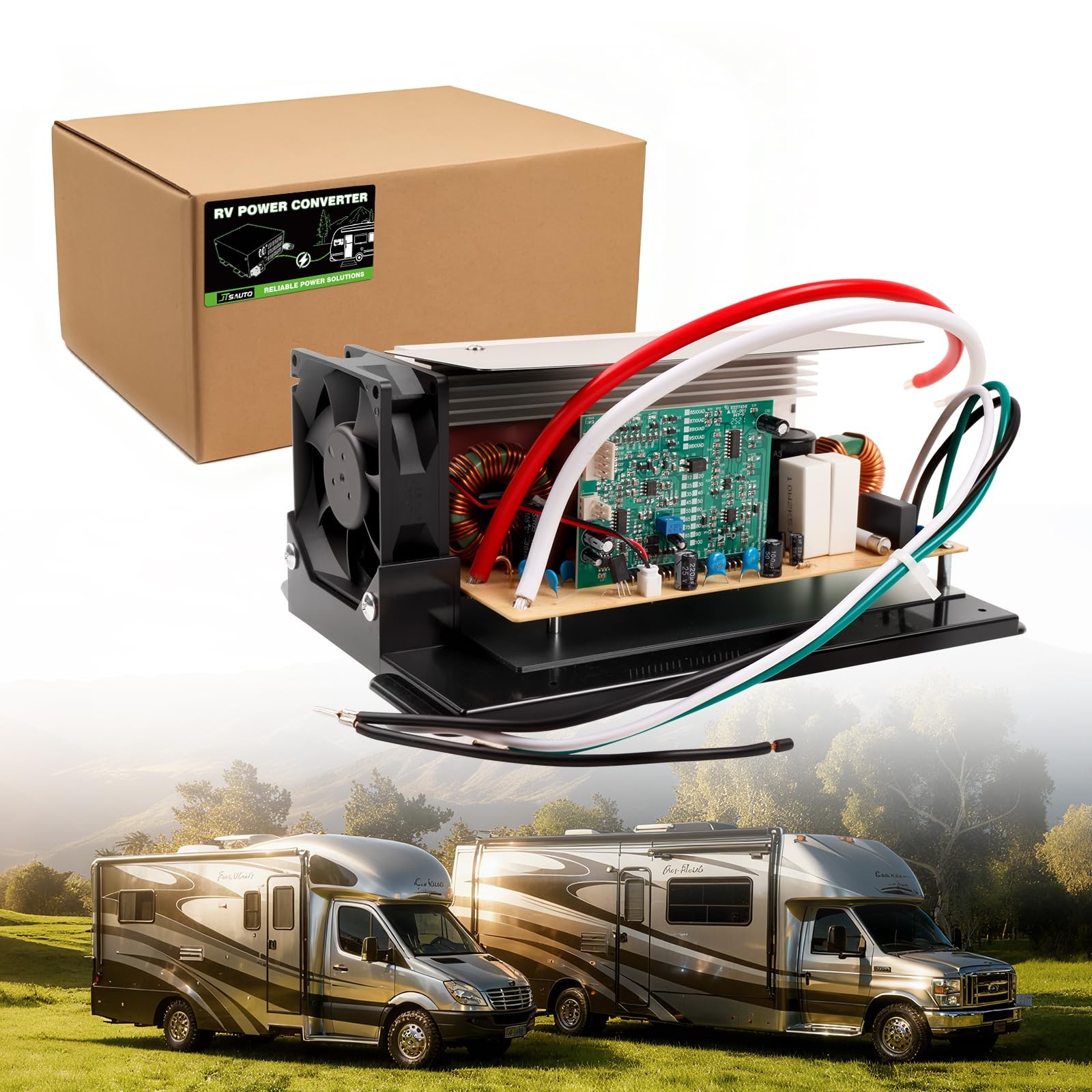 Upgrade WF-8955-AD-MBA 55 Amp RV Power Converter with 3-Stage Smart Charger |