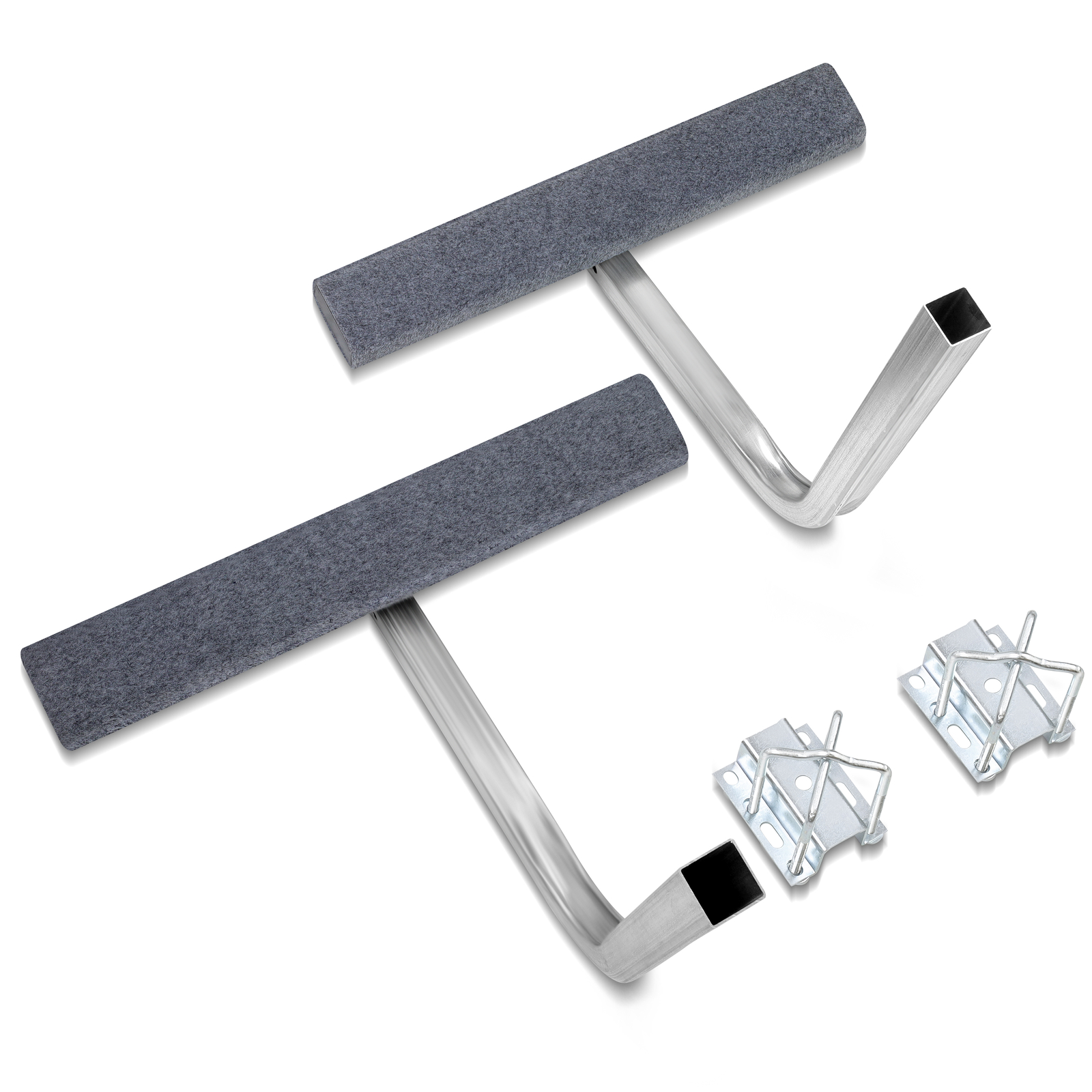 Boat Trailer 2′ Side Guide On Bunk Boards Carpeted Kit 75 Degree w/ Hardware