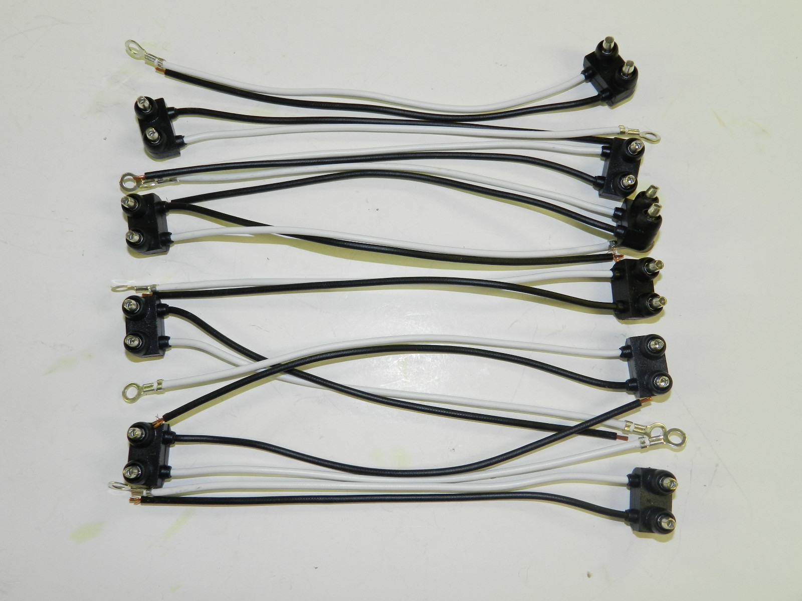10 Truck Trailer Molded 2 Prong pigtail harness, Camper RV White & Black