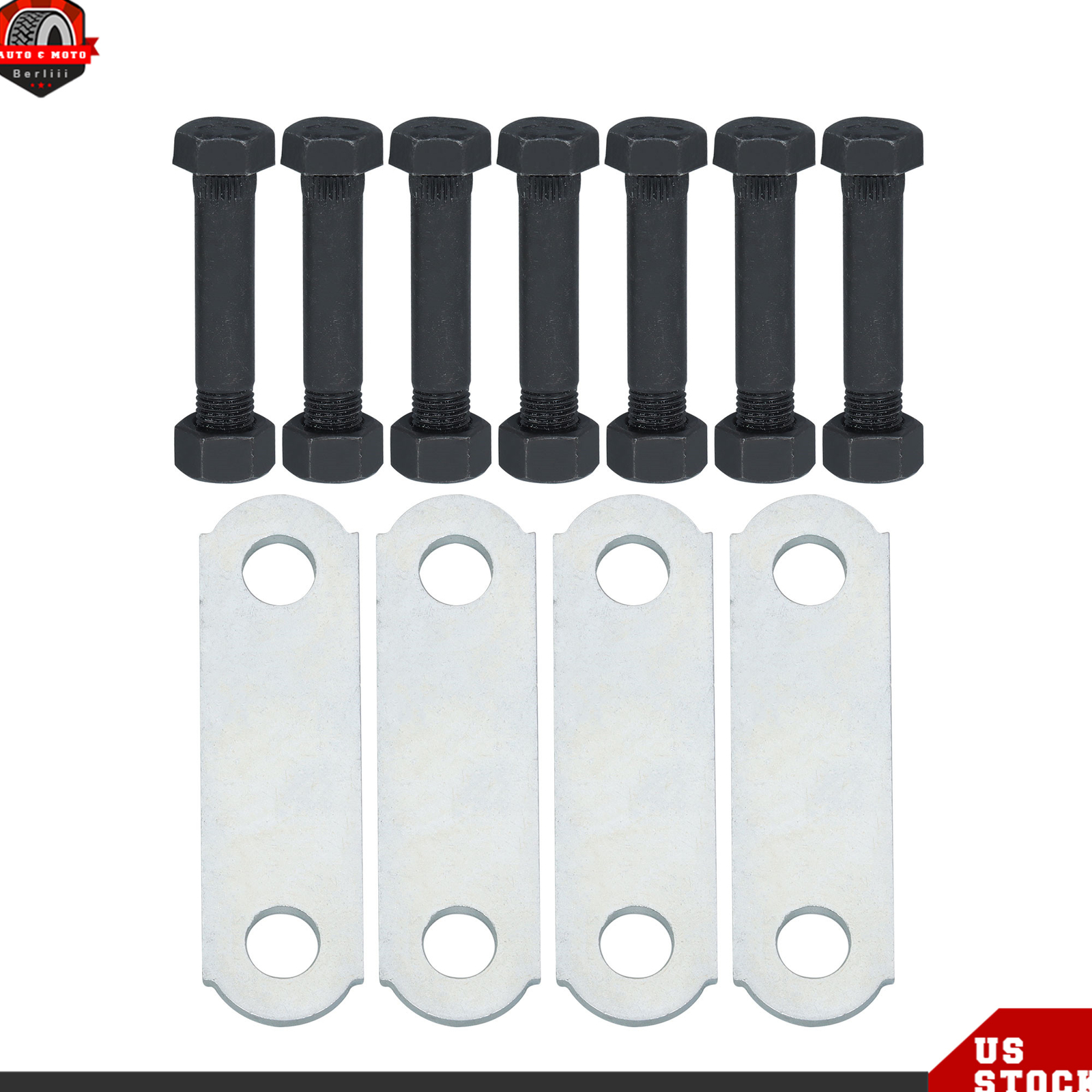 2000lbs 3 Leaf Spring 4000lbs Single Trailer Axle Suspension & U-bolt Hanger Kit