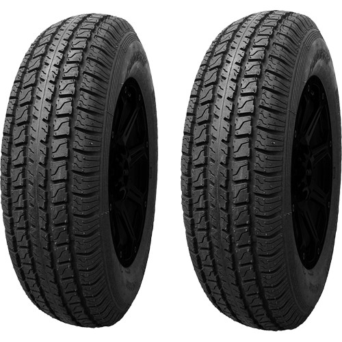 (QTY 2) 205/75R14 Hi Run H180 Trailer 100L Load Range C Black Wall Tires