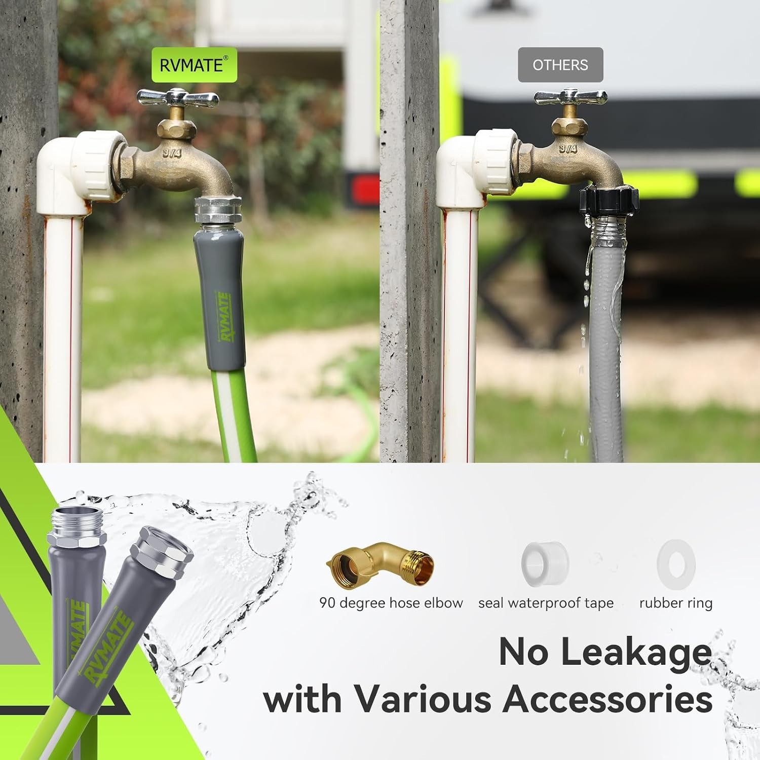 25FT Lead-Free RV Water Hose – Safe Drinking Water with Kink-Resistant Design