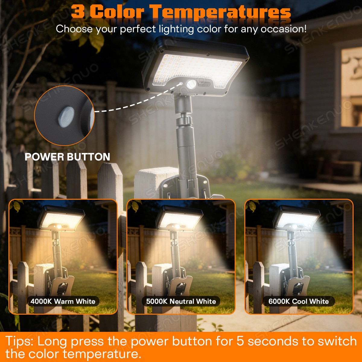 Solar RV Porch Light: 92-LED Exterior Utility Awning Light for Campers and Boat