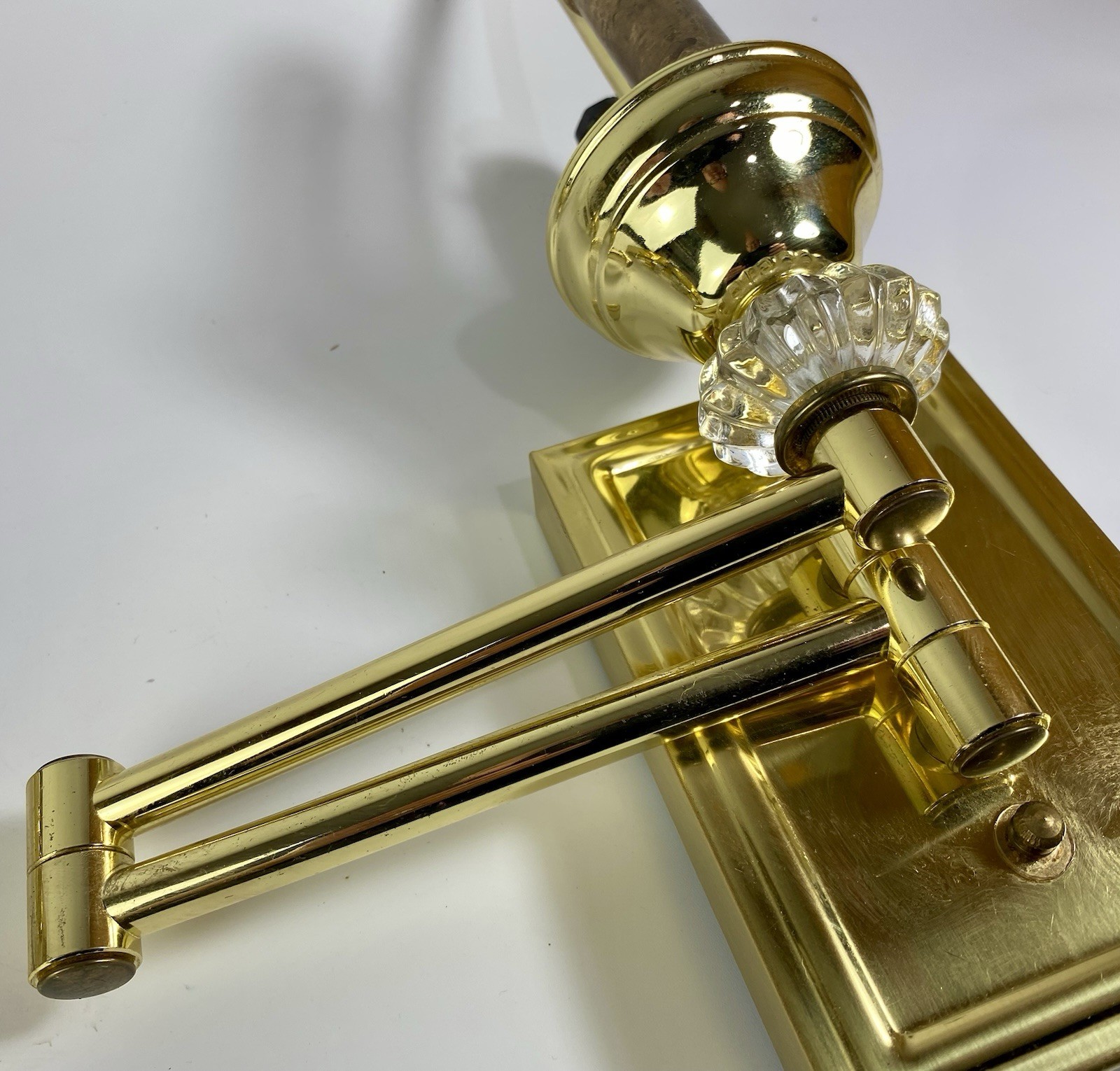 Swing Arm Light Sconces – for RVs – Set of 2 – Brass Tone Finish – 12 Volt