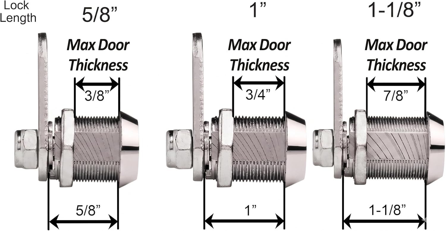 Secure Your Storage: 2-Pack Tubular Cam Locks with Non-Key Retaining Mechanism