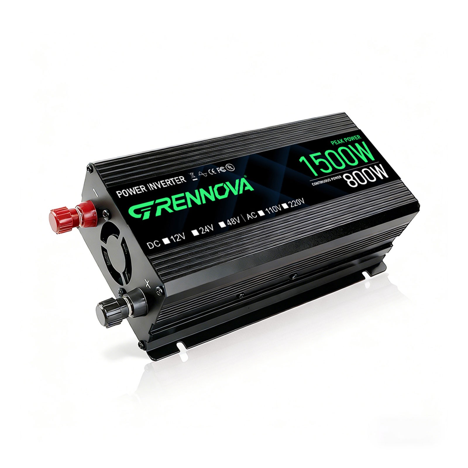 Grennova 1500W Power Inverter Multi-Voltage 12V/24V/48V to AC 110V/220V
